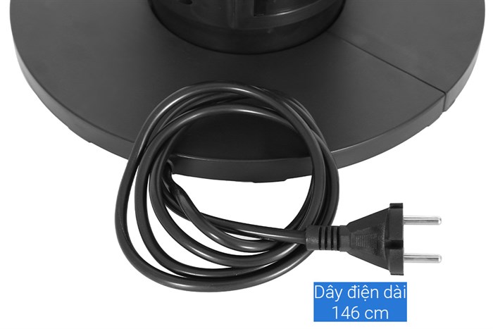 Quạt sưởi gốm ceramic Mutosi MCH-2000L Màu Đen