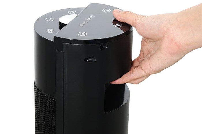 Quạt sưởi gốm ceramic Mutosi MCH-2000L Màu Đen