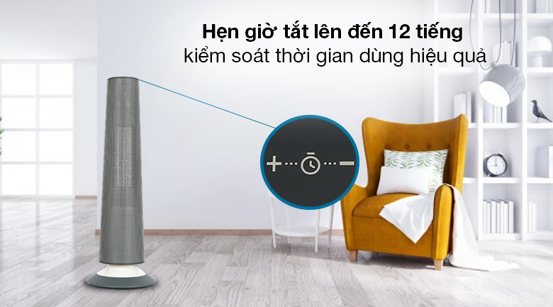 Quạt sưởi gốm Kangaroo KGFH09 - Hẹn giờ tắt lên đến 12 tiếng