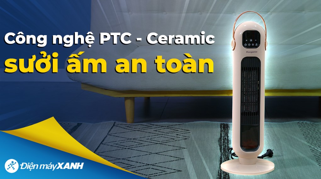 Quạt sưởi gốm Kangaroo KGFH8G