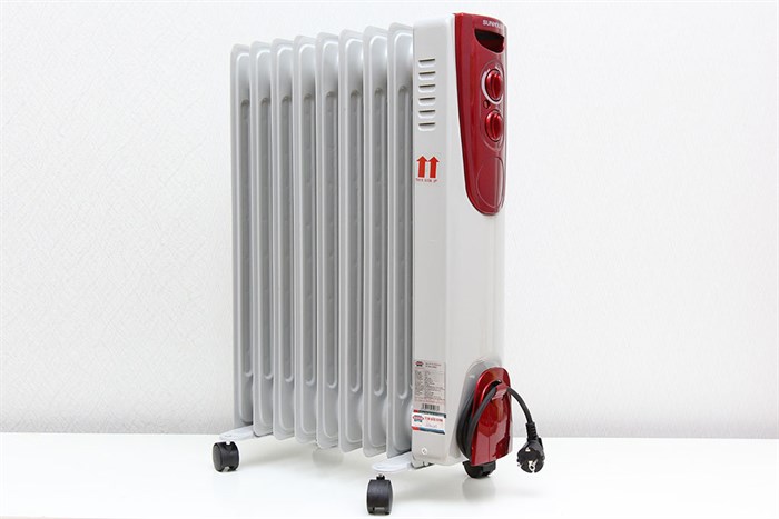 Quạt sưởi dầu Sunhouse SHD7080 Màu Trắng - Đỏ