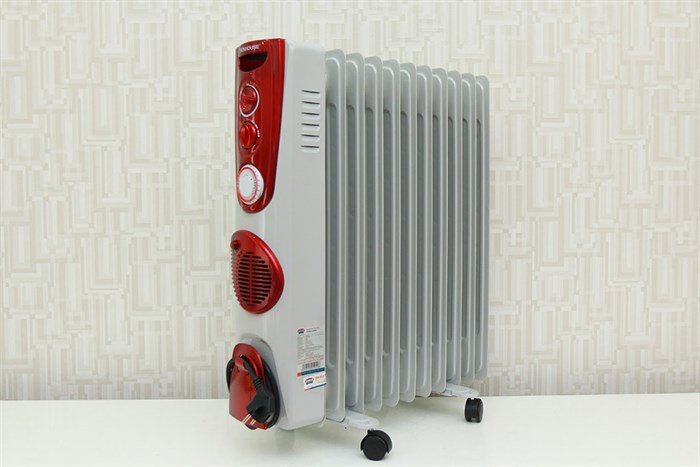 Quạt sưởi dầu Sunhouse SHD7081 Màu Trắng - Đỏ