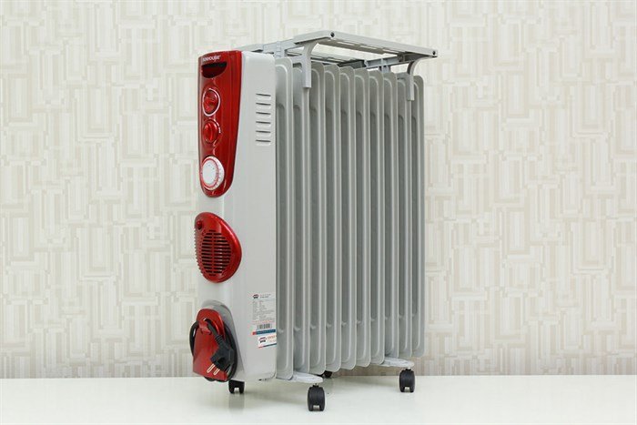 Quạt sưởi dầu Sunhouse SHD7081 Màu Trắng - Đỏ