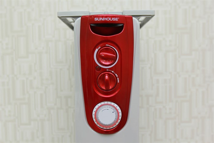 Quạt sưởi dầu Sunhouse SHD7081 Màu Trắng - Đỏ