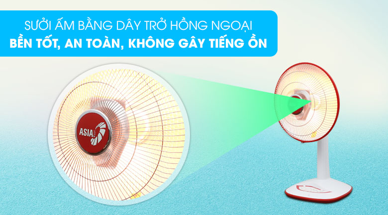 Quạt sưởi hồng ngoại Asia HF1401 800 W