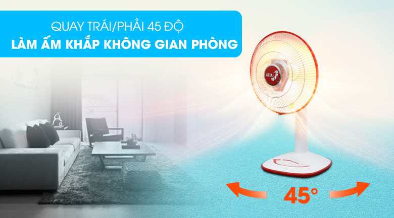 Quạt sưởi hồng ngoại Asia HF1401 800 W