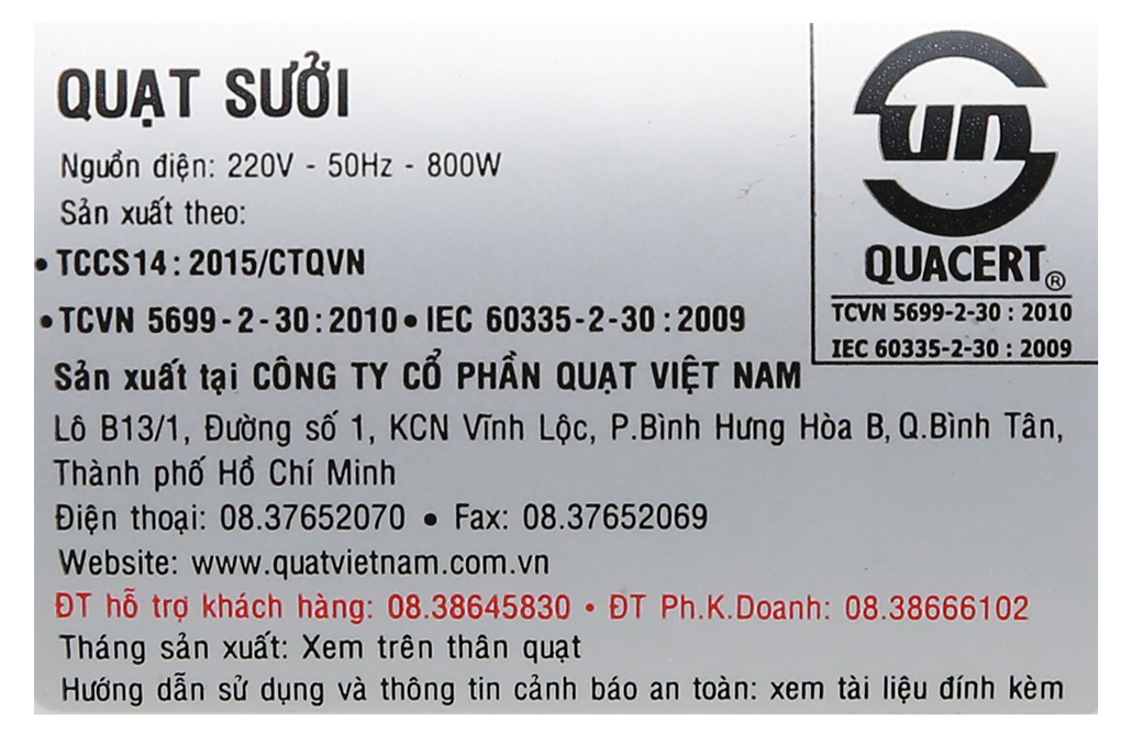 Quạt sưởi hồng ngoại Asia HF1401 800 W Màu Trắng