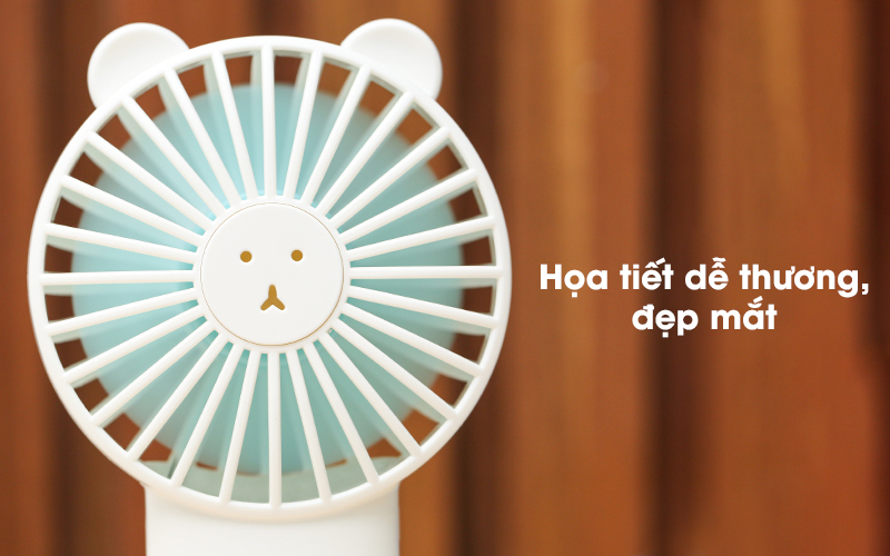 Quạt sạc mini Cosano CF003 trắng có kiểu dáng dễ thương Quạt sạc mini Cosano CF003 trắng có kiểu dáng dễ thương