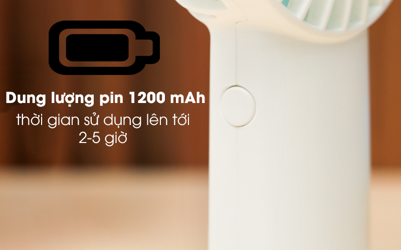 Quạt sạc mini Cosano CF003 trắng có dung lượng pin tốt Quạt sạc mini Cosano CF003 trắng có dung lượng pin tốt