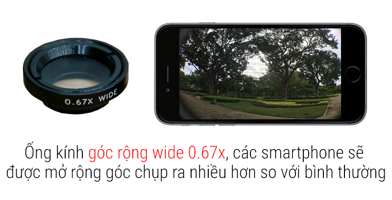 Ống kính cho điện thoại Nam châm 3 trong 1 Đen