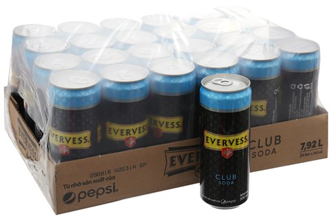 Soda Evervess Sleek lon 330ml (thùng 24 lon)