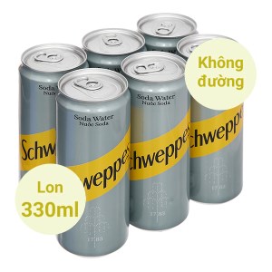6 lon soda Schweppes 320ml