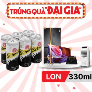 6 lon soda Schweppes 330ml
