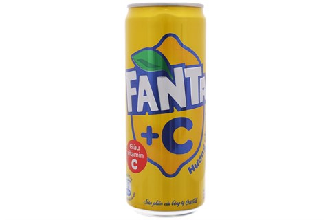 Nước ngọt Fanta +C hương chanh lon 330ml (lốc 6 lon)