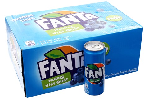 Nước ngọt Fanta hương việt quất lon 330ml (thùng 24 lon)