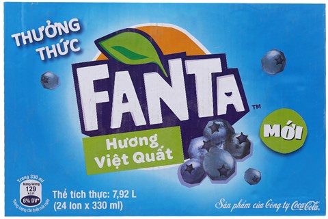 Nước ngọt Fanta hương việt quất lon 330ml (thùng 24 lon)