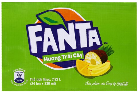 Nước ngọt Fanta trái cây lon 330ml (thùng 24 lon)