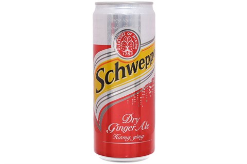 Nước Soda Schweppes dry ginger ale lon 330ml