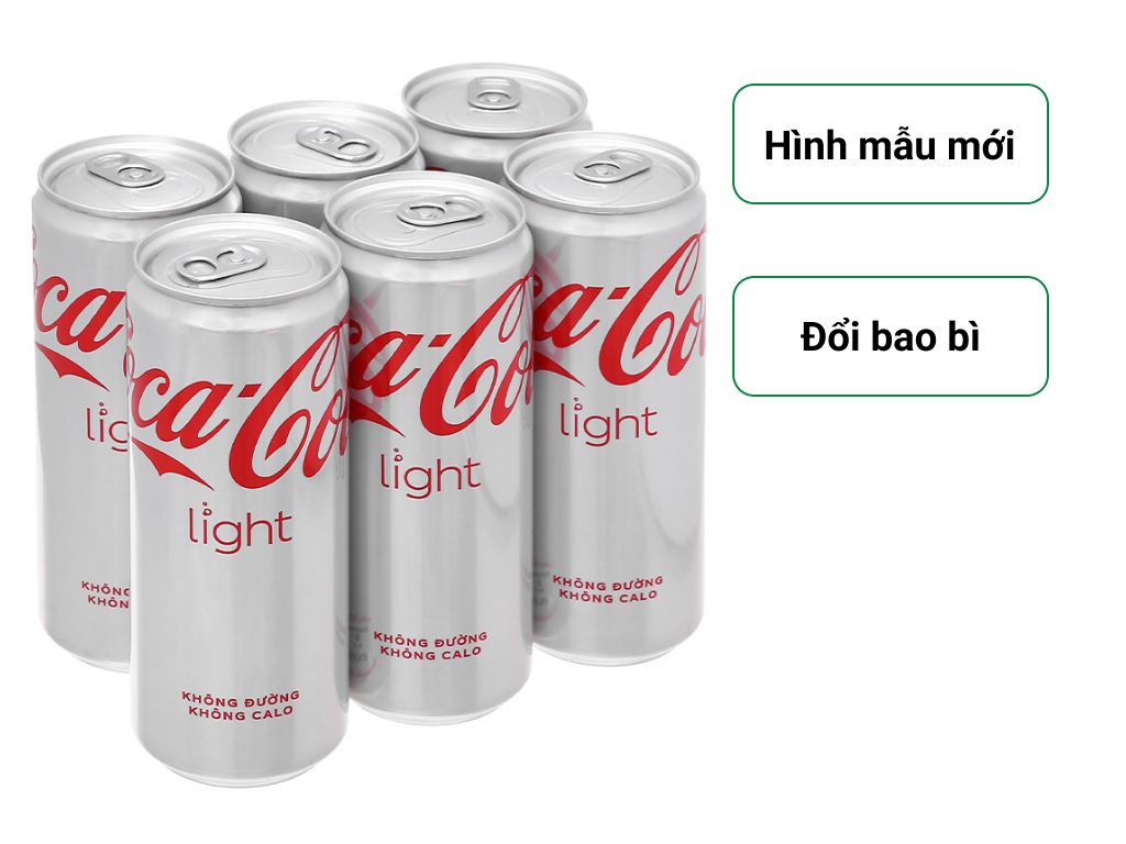 6 lon nước ngọt Coca Light 330ml giá tốt tại Bách hoá XANH