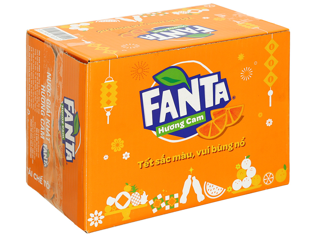 Thùng 12 lon nước ngọt Fanta hương cam 320ml 1