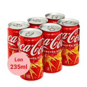 6 lon nước ngọt Coca Cola 235ml
