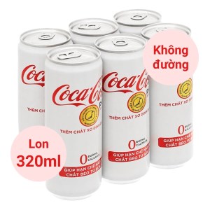 6 lon nước ngọt Coca Cola Plus 320ml
