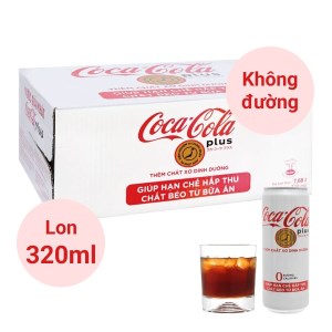 Thùng 24 lon nước ngọt Coca Cola Plus 320ml