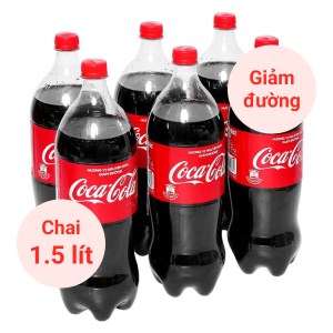 6 chai nước ngọt Coca Cola nguyên bản (giảm đường) chai 1.5 lít