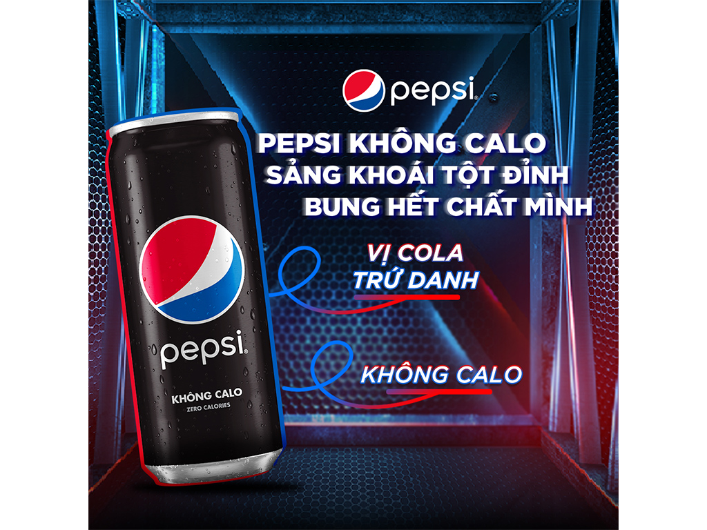 6 Lon Nước Pepsi Không Calo 320ml Giá Tốt Tại Bách Hoá XANH