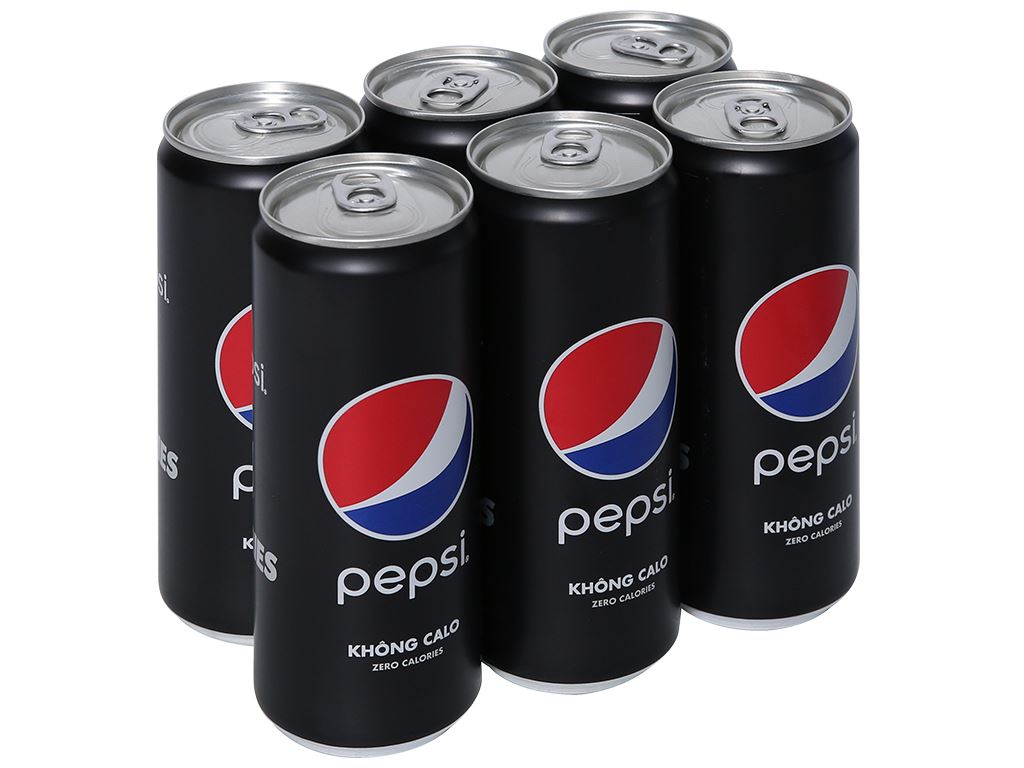 6 lon nước Pepsi không calo 320ml giá tốt tại Bách hoá XANH