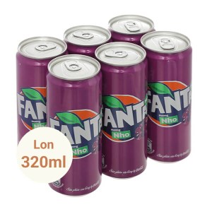 6 lon nước ngọt Fanta hương nho 320ml