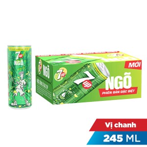 Thùng 24 lon nước ngọt 7 Up vị chanh 245ml