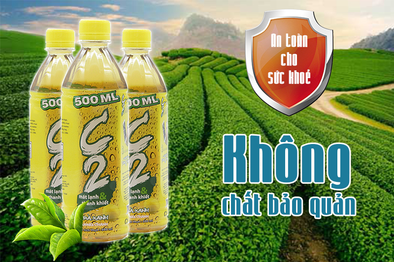 Nước giải khát C2 Trà Xanh hương Chanh chai 500ml