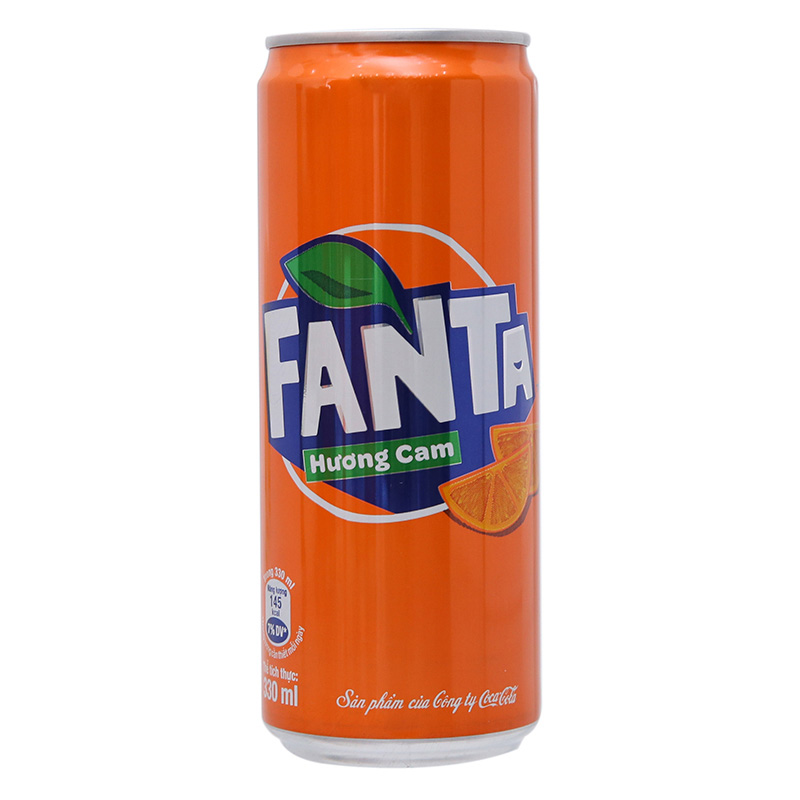 Nước ngọt Fanta hương Cam lon 330ml