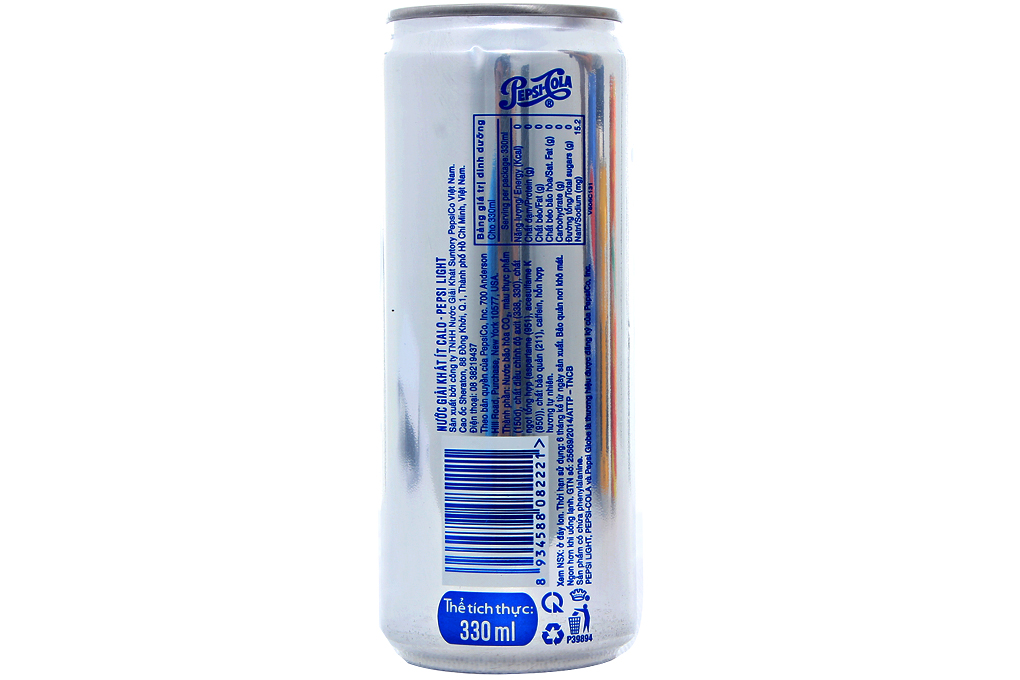 Nước ngọt Pepsi Light không đường lon 330ml