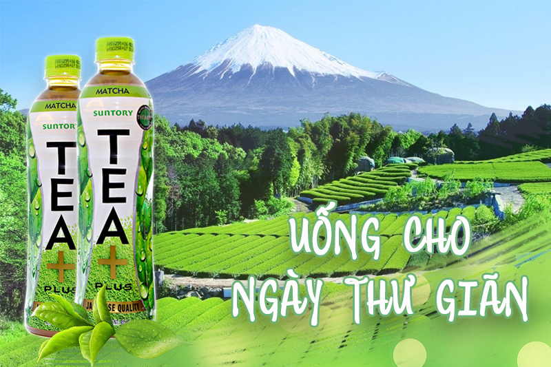 Trà Xanh Matcha Tea+ plus chai 455ml