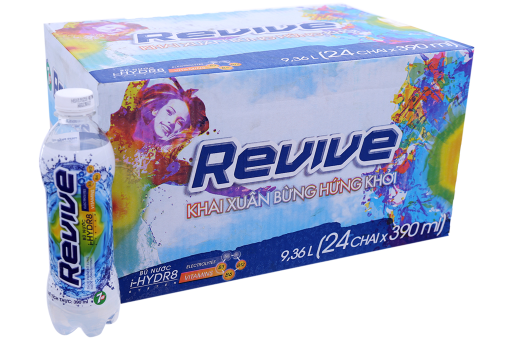 Nước ngọt có ga Revive chai 390ml (Thùng 24 chai)