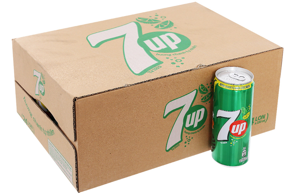 Nước ngọt 7 Up hương Chanh lon cao 330ml (thùng 24 lon)