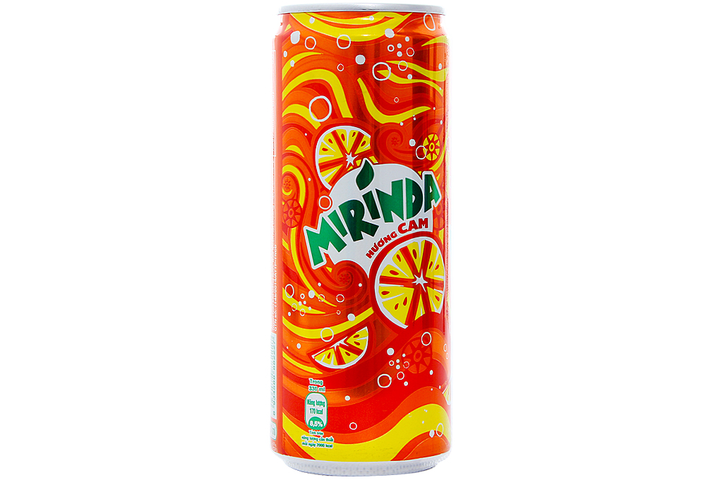 Nước ngọt Mirinda vị Cam tự nhiên lon 330ml