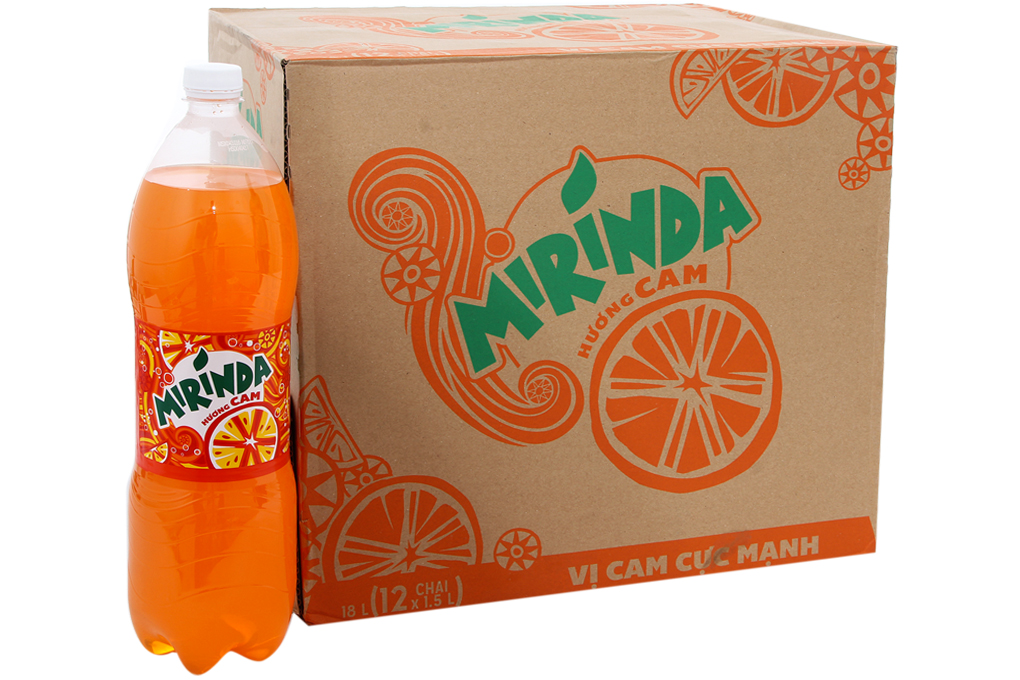 Nước ngọt Mirinda hương cam chai 1.5l (thùng 12 chai)