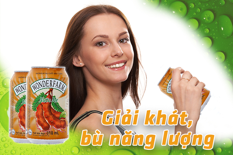 Nước ngọt Wonderfarm hương Me lon 330ml