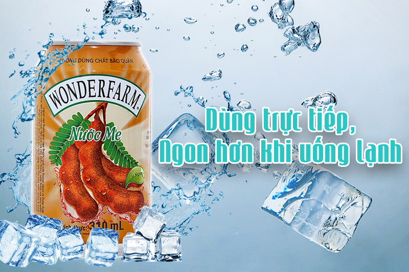 Nước ngọt Wonderfarm hương Me lon 330ml