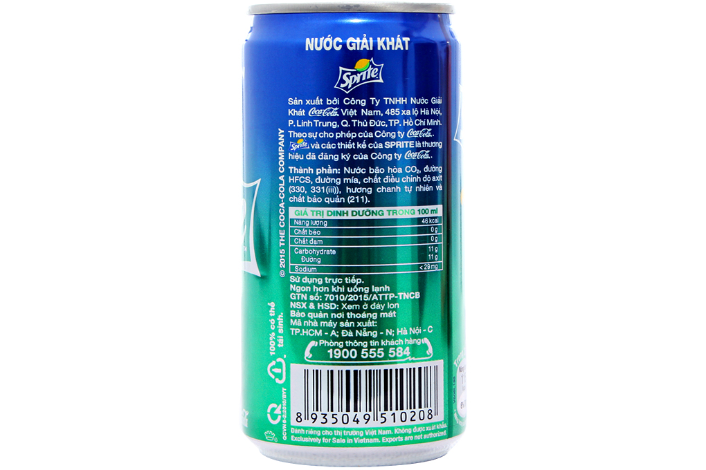 Nước ngọt Sprite hương Chanh lon 250ml