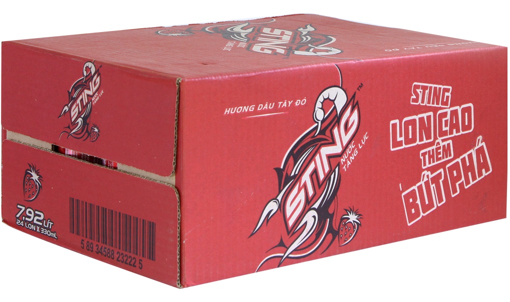 Nước tăng lực Sting Dâu tây lon cao 330ml (thùng 24 lon) Nước tăng lực Sting Dâu tây lon cao 330ml (thùng 24 lon)