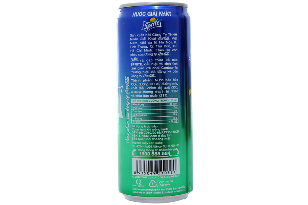 Nước ngọt Sprite lon 330ml