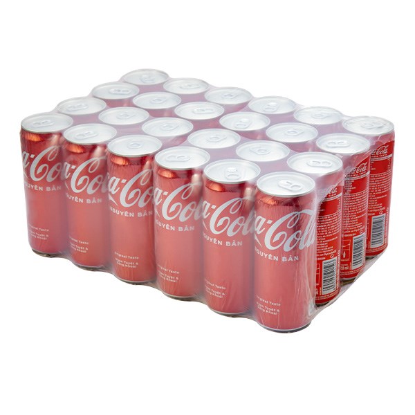 Thùng 24 Lon Nước Ngọt Coca - Cola Vị Nguyên Bản 320 Ml