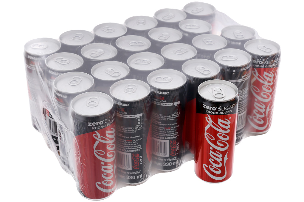 Nước ngọt Coca Cola Zero lon 330ml (Thùng 24 lon)