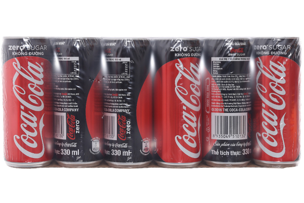 Nước ngọt Coca Cola Zero lon 330ml (Thùng 24 lon)