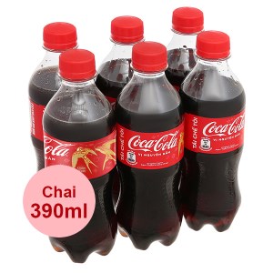 6 chai nước khoáng ngọt Coca Cola 390ml