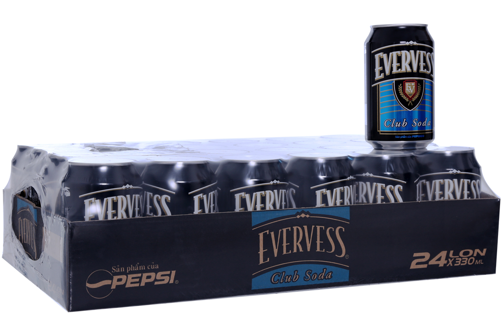 Thùng Soda Evervess Club lon 330ml (thùng 24 lon)